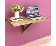 vidaXL Mesa plegable de pared color roble 100x60 cm