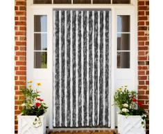 vidaXL Cortina de puerta anti insectos 100 x 220 cm Gris y Blanca
