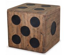 vidaXL Caja de almacenamiento madera mindi 40x40x40 cm diseño de dado