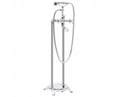 vidaXL Grifo para bañera de pie acero inoxidable plateado 99,5 cm