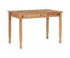 vidaXL Mesa de comedor de jardín madera maciza de teca 120x65x80 cm