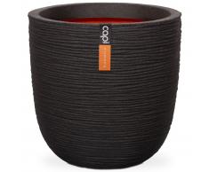 Capi Macetero Nature Rib 43x41 cm negro KBLR933
