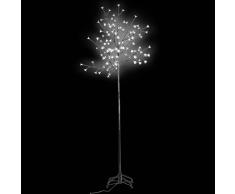vidaXL Luces De LED Parpadeas De Árbol Blancas 210cm