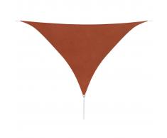 vidaXL Toldo de vela triangular de tela oxford 5x5x5 m terracota