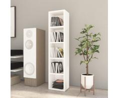 vidaXL Estantería para CDs aglomerado blanco 21x16x93,5 cm
