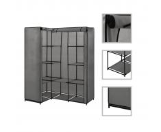 vidaXL Armario de esquina gris 130x87x169 cm