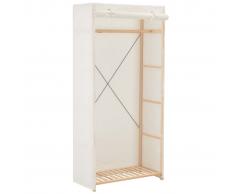vidaXL Armario de tela blanco 79x40x170 cm