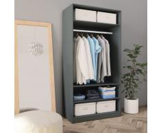 vidaXL Armario de aglomerado gris 100x50x200 cm