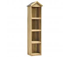 vidaXL Caseta herramientas jardín madera pino impregnada 36x36x163 cm