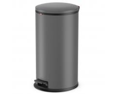 Hailo Cubo de basura con pedal Pure tamaño L 25 gris mate 0530-080