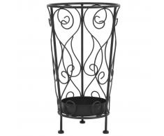 vidaXL Paragüero estilo vintage metal 26x46 cm negro