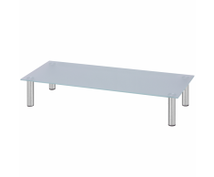 vidaXL Soporte para pantalla de TV vidrio blanco 100x35x17 cm