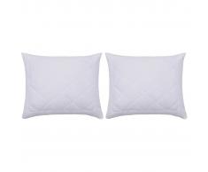 vidaXL Protectores de almohada 2 unidades blanco 60x70 cm