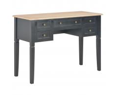 vidaXL Escritorio de madera negro 109,5x45x77,5 cm