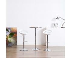 vidaXL Taburetes de cocina 2 unidades plástico blanco