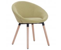 vidaXL Silla de comedor tela verde