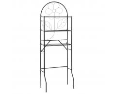 vidaXL Estante de baño negro 60x33x174 cm