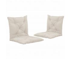 vidaXL Cojines para balancín 2 unidades tela color crema 50 cm
