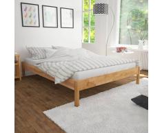 vidaXL Estructura de cama de madera maciza de roble 140x200 cm