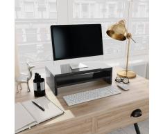 vidaXL Soporte para pantalla de aglomerado negro brillante 42x24x13 cm