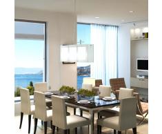 vidaXL Lámpara de techo colgante de vidrio, para el comedor, 3 x E14