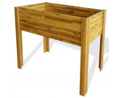 vidaXL Jardinera elevada de madera maciza de acacia