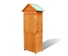 vidaXL Armario de almacenamiento para jardín marrón 79x49x190 cm