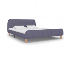 vidaXL Estructura de cama de tela gris claro 160x200 cm