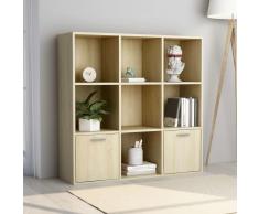 vidaXL Estantería de aglomerado color roble Sonoma 98x30x98 cm