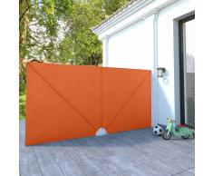 vidaXL Toldo lateral plegable terraza color terracota 400x200 cm