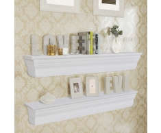vidaXL estanterías de pared blancas Aaliyah 2 unidades