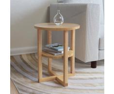 vidaXL Mesa auxiliar de madera maciza de roble 40x50 cm