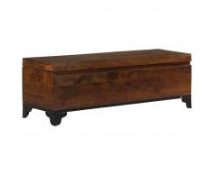 vidaXL Baúl de almacenaje madera de acacia maciza 120x35x40 cm marrón