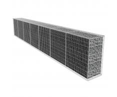 vidaXL Muro de gaviones con cubierta acero galvanizado 600x50x100 cm