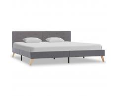 vidaXL Estructura de cama de tela gris claro 180x200 cm