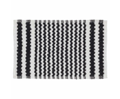 Sealskin Alfombra de baño negra a rayas, 50 x 80 cm, 294445419