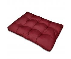 vidaXL Cojín de asiento tapizado rojo vino tinto 120x80x10 cm