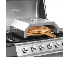 vidaXL Horno de pizza con piedra de cerámica para barbacoa carbón gas