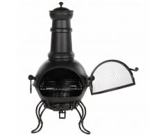 RedFire Chimenea clásica con parrilla Cadiz acero medio 84021