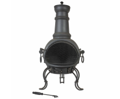 RedFire Chimenea clásica con parrilla Cadiz acero medio 84021