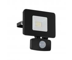 EGLO Lámpara LED pared jardín con sensor Faedo 3 negro 10W 11x5x13,5cm