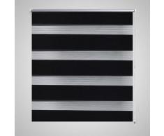 vidaXL Persiana Cebra 80 x 150 cm Negro