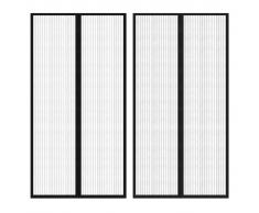 vidaXL Cortina puerta contra insectos 210x100 cm 2 uds magnética negro