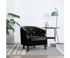 vidaXL Sillón de terciopelo negro