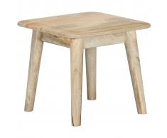 vidaXL Mesa de centro de madera maciza de mango 45x45x40 cm