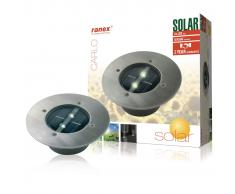 Ranex Foco solar redondo 0,12 W plateado 5000.197