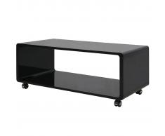 vidaXL Mesa de centro alto brillo negra