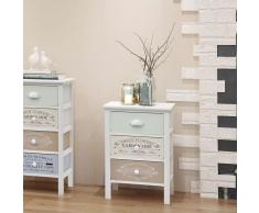 vidaXL Mueble de almacenaje estilo francés 3 cajones de madera