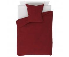 vidaXL Juego de funda de edredón vino tinto 155x220/80x80 cm