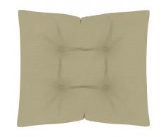 vidaXL Cojín para palés color crema 60x61x10 cm